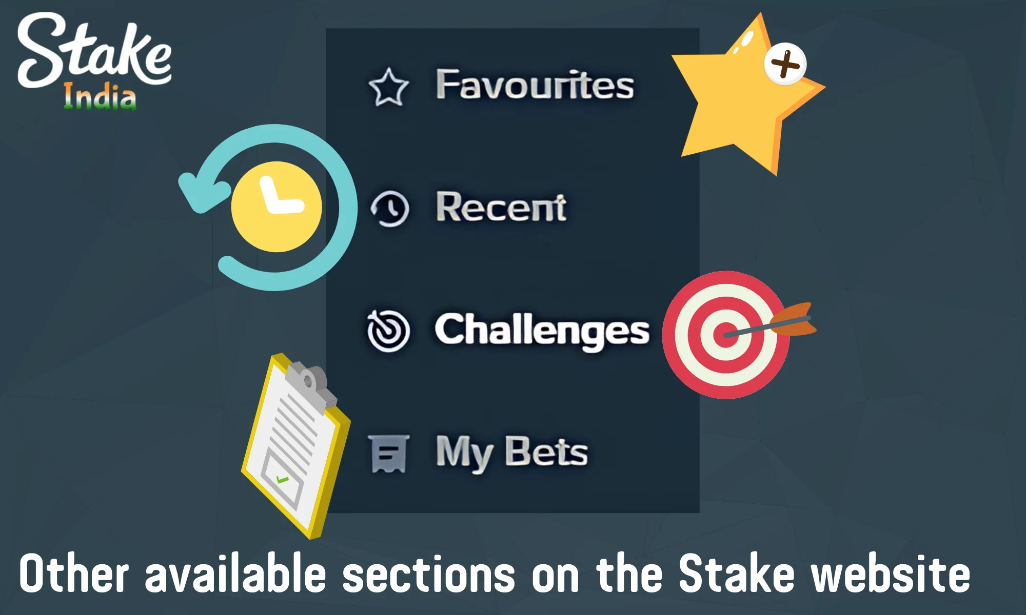 Players at Stake also have access to other categories